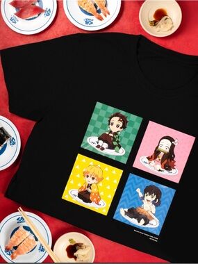 Demon Slayer x kura limited edition black T-shirt